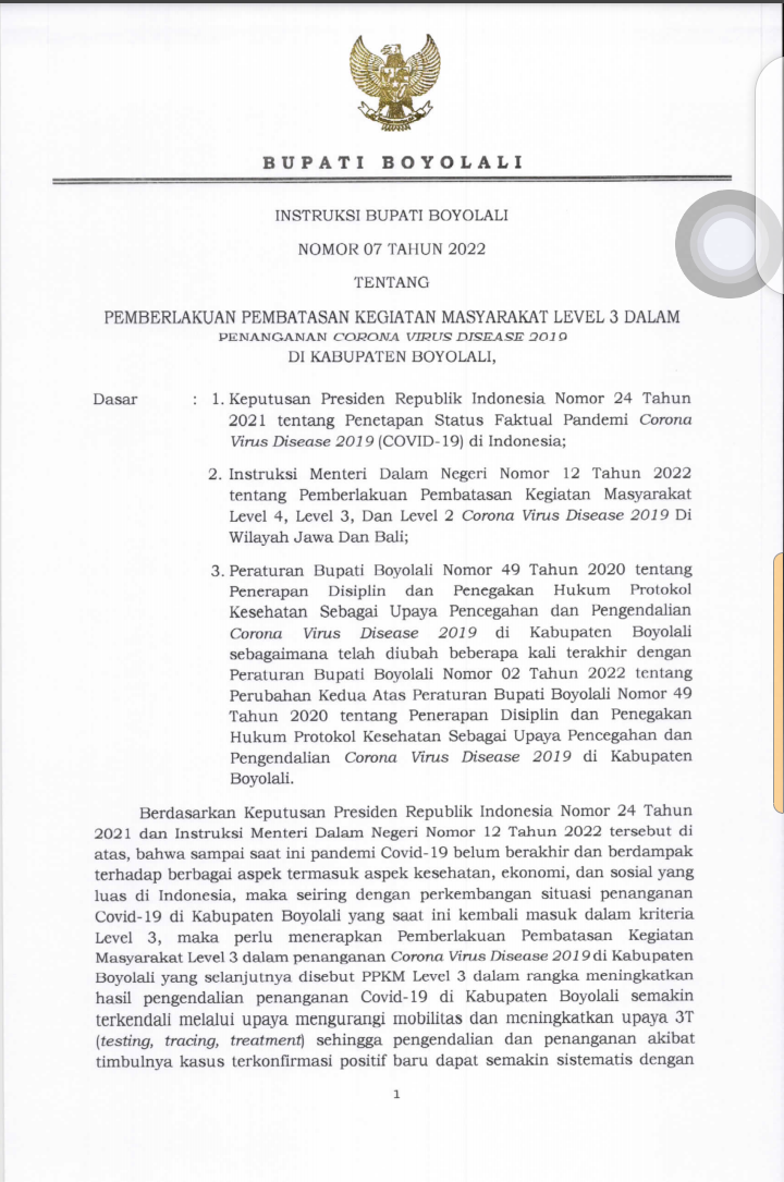 INSTRUKSI BUPATI NO 07 TAHUN 2022 PPKM LEVEL 3 TGL 22-28 FEB 2022.pdf